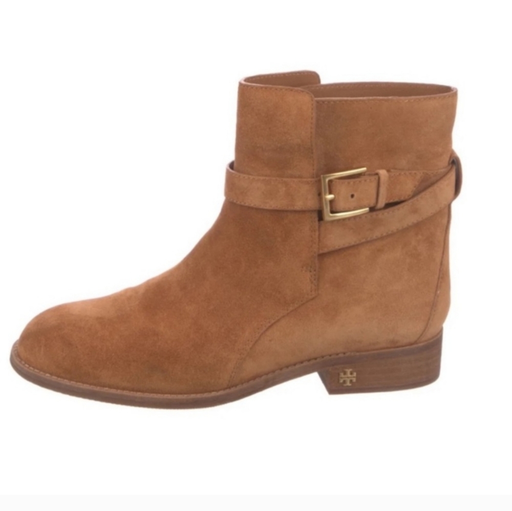 NWOT Tory Burch Tan Suede Ankle Boots 6.5 - Picture 6 of 7